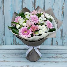 Букет цветов из:  Герберы, Альстромерии и Хризантемы в Череповце