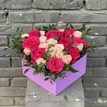Цветочная композиция из Розы в коробке в Череповце