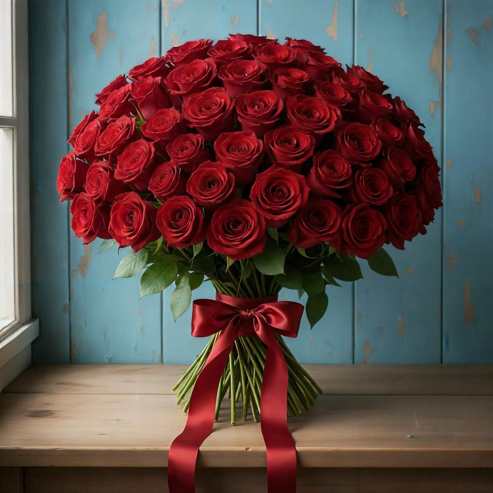 Букет Красные розы Блэк Меджик в Череповце