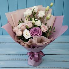 Букет цветов из:  Розы и Лизиантусы в Череповце