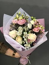 Букет цветов из:  Альстромерии, Розы и Лизиантусы #REPLACE_PRED# Череповце