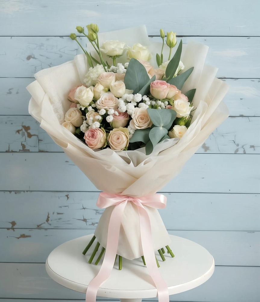 Букет цветов из: Розы и Лизиантусы в Череповце