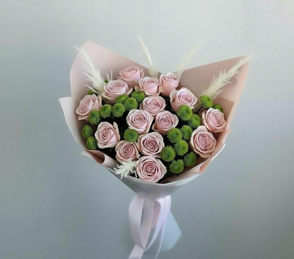 Букет цветов из: Розы и Хризантемы в Череповце