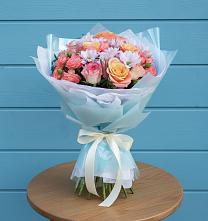 Букет цветов из:  Хризантемы и Розы в Череповце