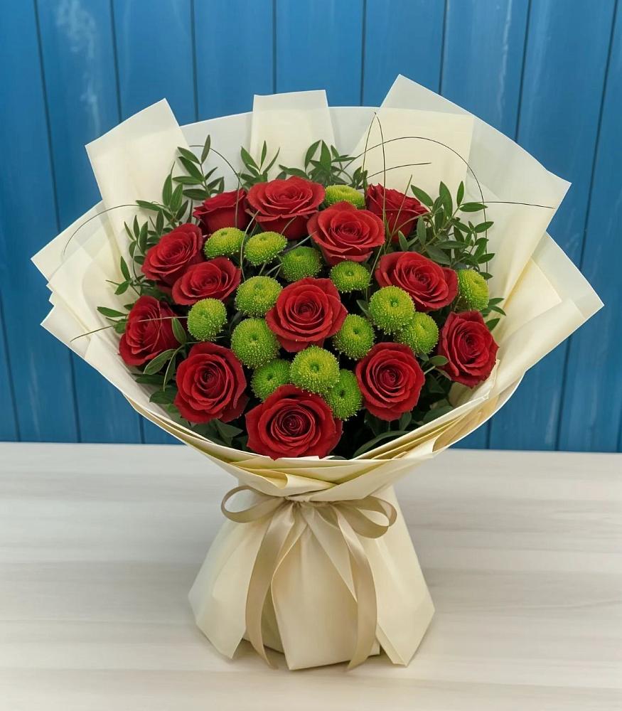 Букет цветов из: Розы и Хризантемы в Череповце